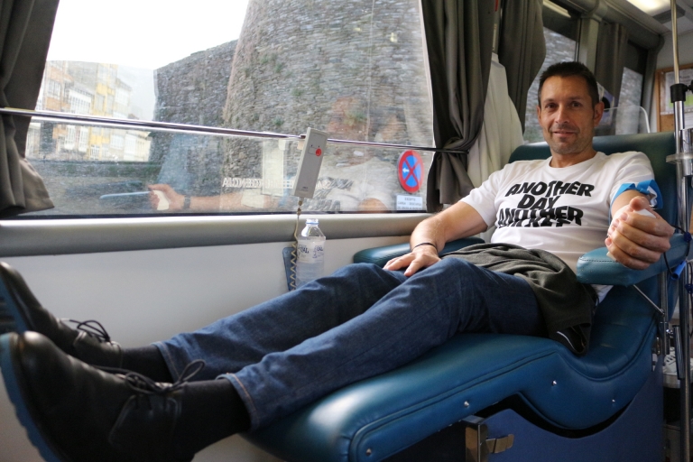 Natxo Lezkano uniuse ao reto solidario pola doazón de sangue